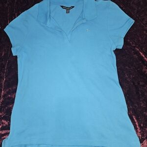 Calvin Klein Blue Womens Polo T-Shirt- Size Small